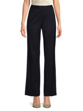 Lafayette 148 New York | Women’s Deep Navy Menswear Wide Leg Wool Dress Pants 10